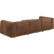 Beau Lucia Tobacco Leather Sofa Chaise